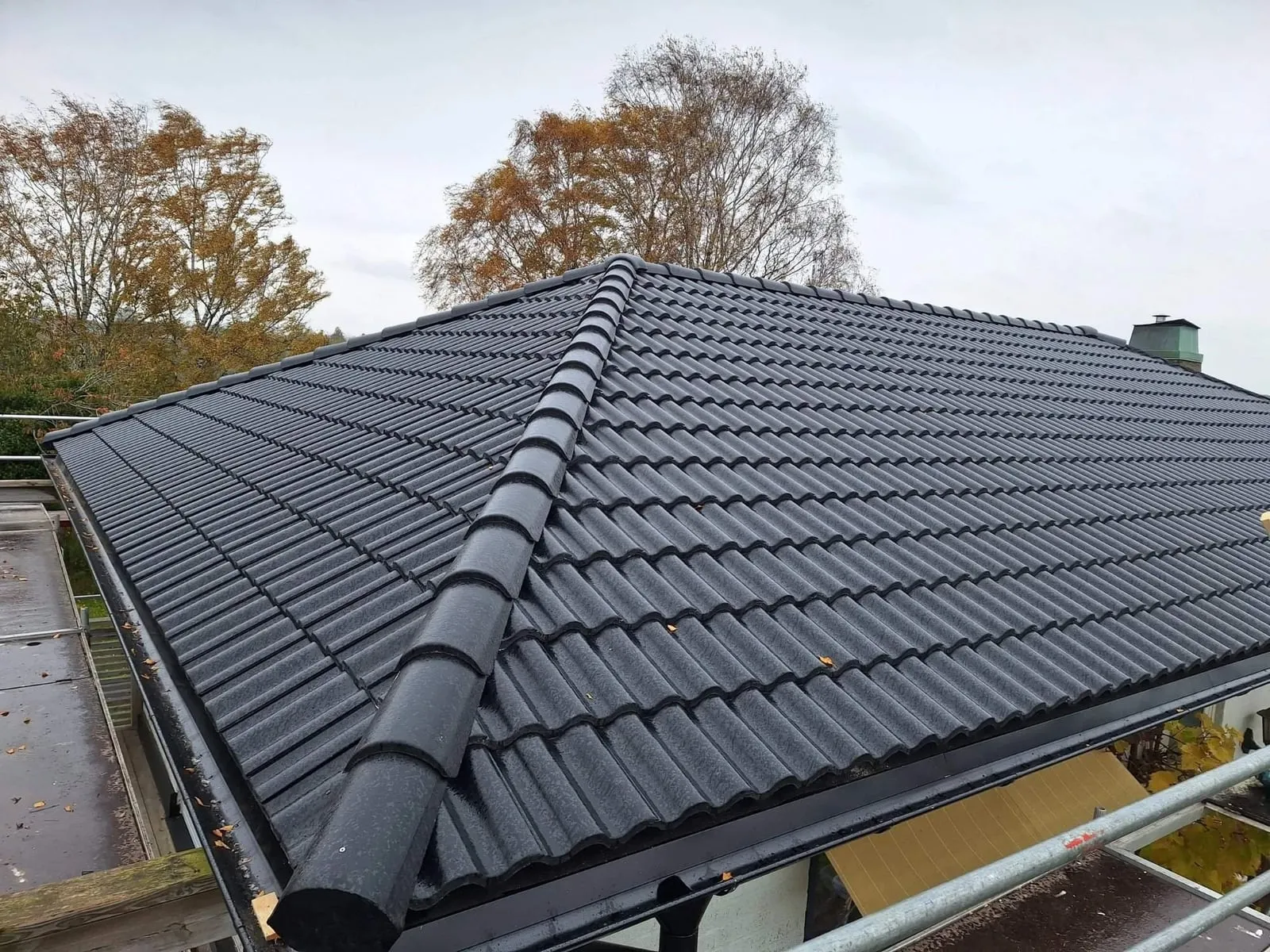 Betongtak med betongpannor – takbyte i Skåne