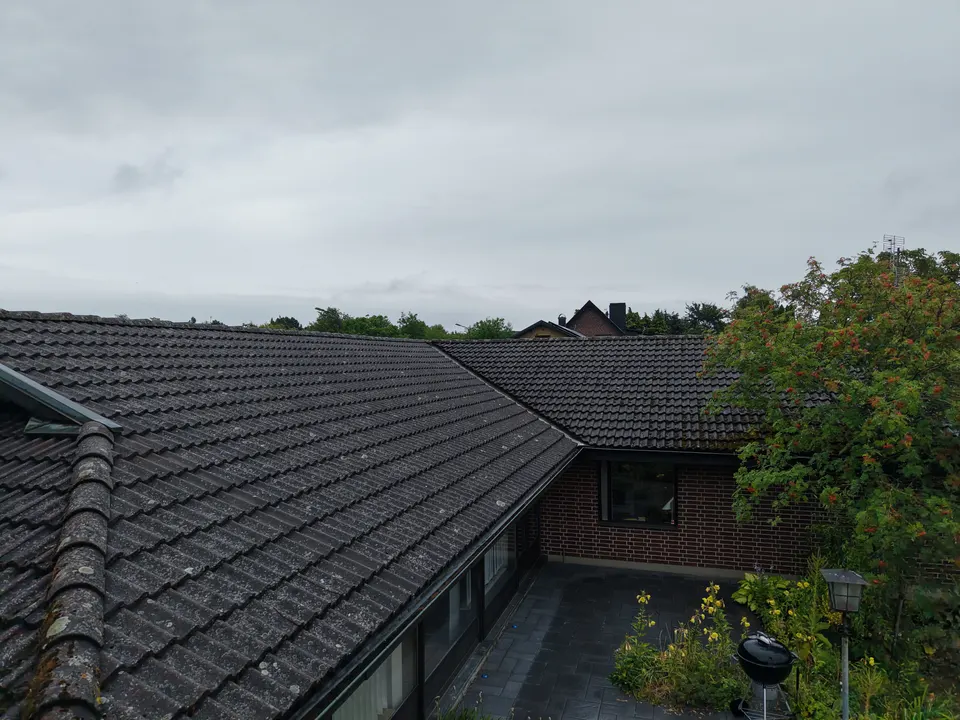 Det gamla taket f&ouml;re bytet